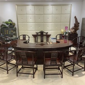 明式弧面茶台